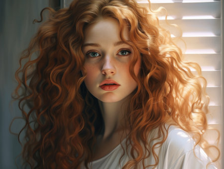 a person with red hairの素材