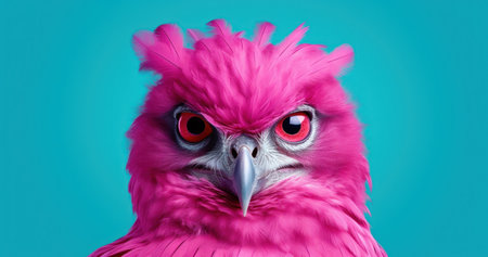 a pink cat with large eyesの素材
