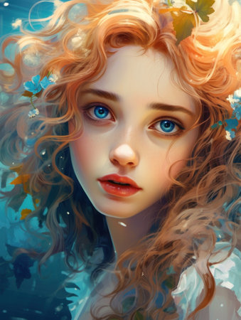 a person with red hairの素材