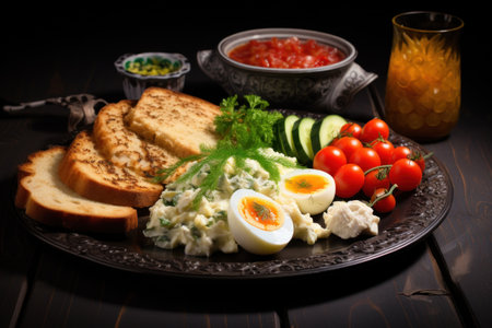 a plate of foodの素材