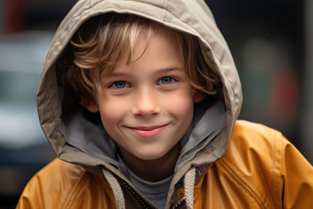 a boy wearing a hatの素材