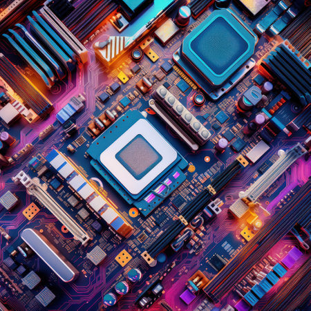 a high angle view of a computerの素材