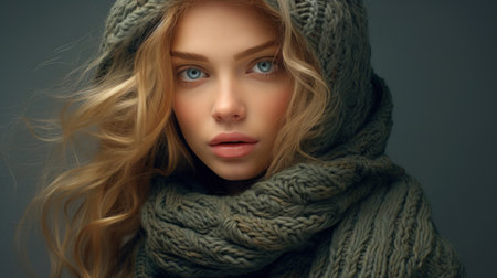 a woman with long hairの素材