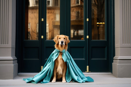 a dog wearing a garmentの素材