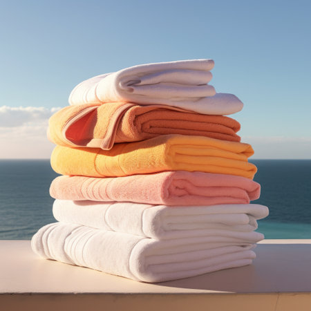 a stack of towelsの素材