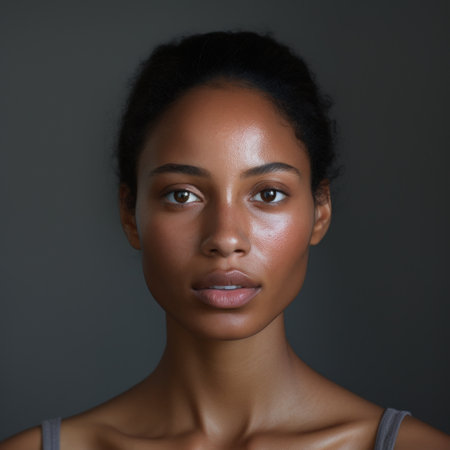 a person with dark hairの素材