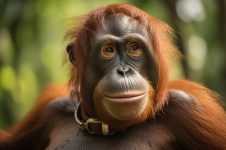 a close up of a monkeyの素材