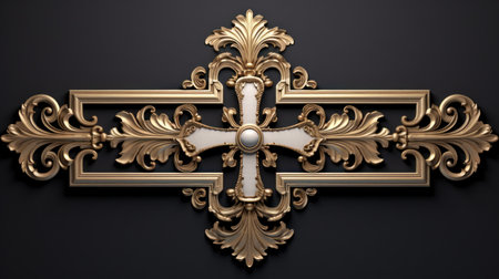 a metal object with a design on itの素材