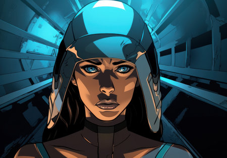 a person with a black maskの素材