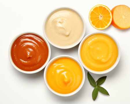 a group of different colored spicesの素材