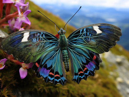 a butterfly on a flowerの素材