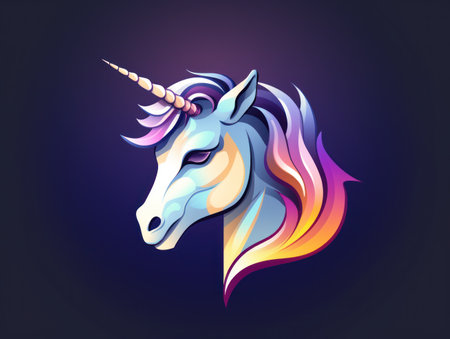 A cartoon horse logo design for a company brandingの素材