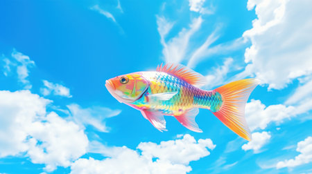 a fish in the skyの素材