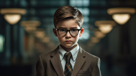 a man wearing glassesの素材