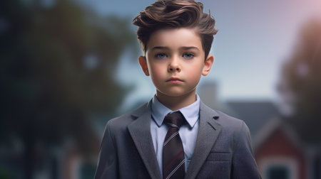 a boy in a suitの素材