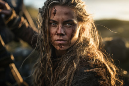 a man with long hairの素材