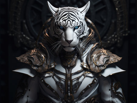 a black and white tiger garmentの素材