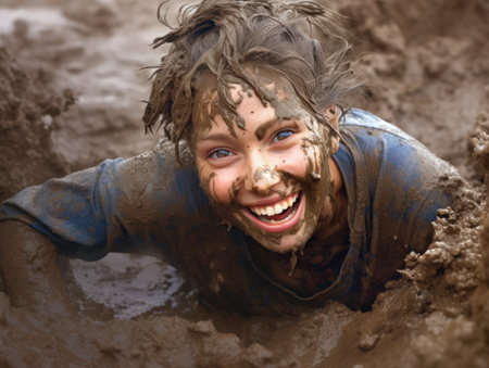 a man in waterの素材