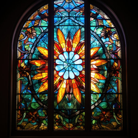 a stained glass windowの素材