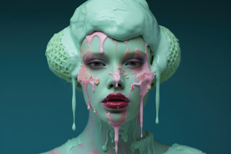 a person with a maskの素材