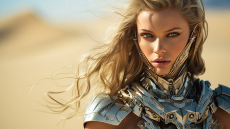 a woman with long hairの素材