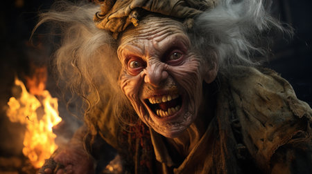 a person with a scary faceの素材