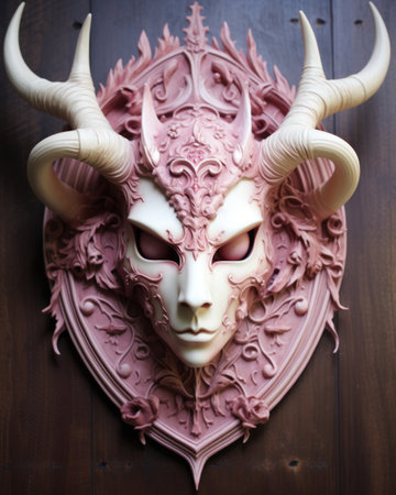 a pink and white sculptureの素材