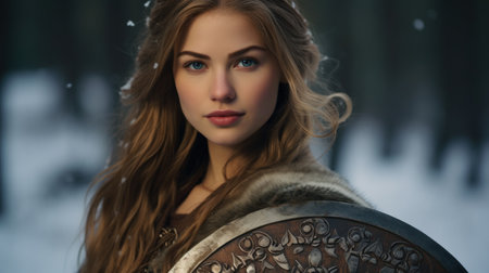 a person with long hairの素材