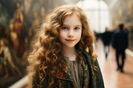 a woman with long hairの素材