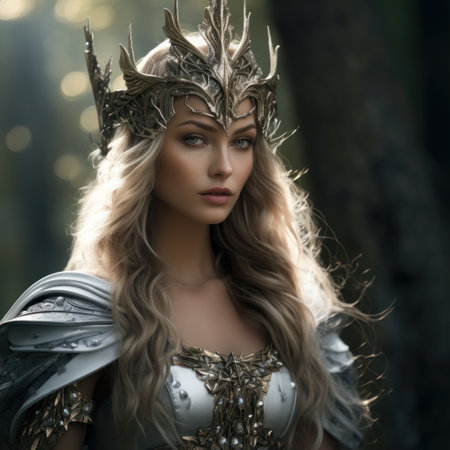 a woman wearing a garmentの素材