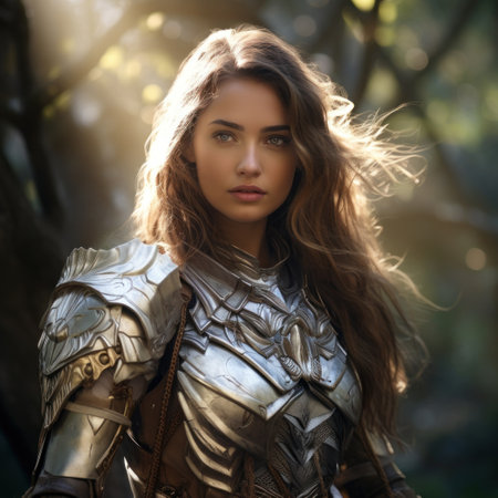 a person with long hairの素材