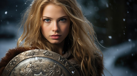 a woman with long hairの素材