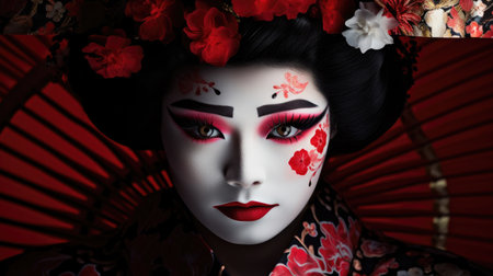 a person with a face maskの素材