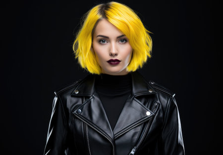 a person with yellow hairの素材