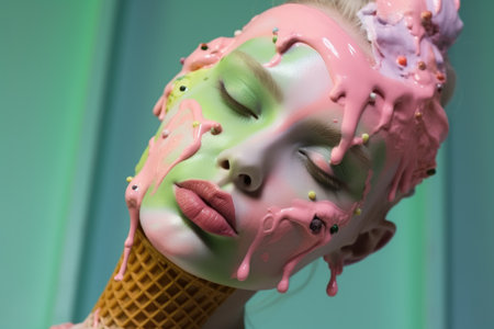 a person wearing a maskの素材