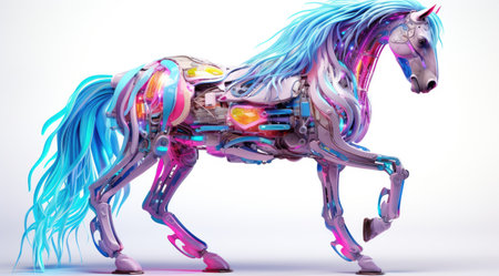 a colorful unicorn with wingsの素材
