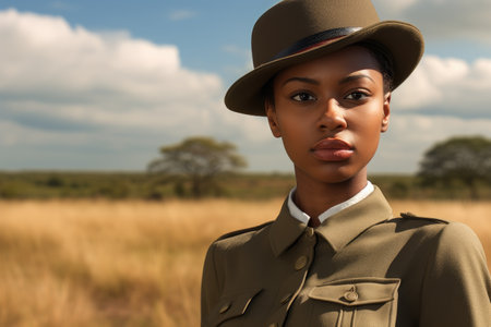 a man in a military uniformの素材