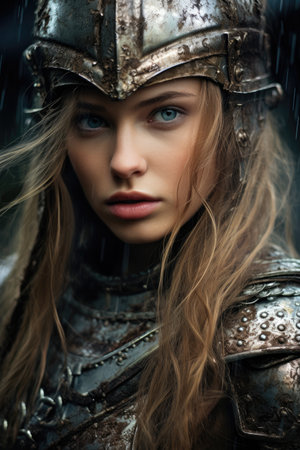 a woman wearing a helmetの素材