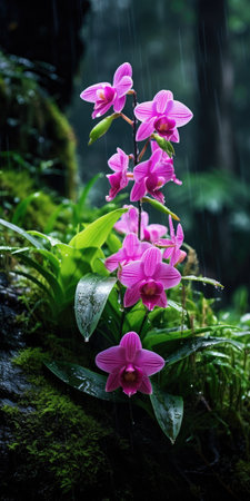 a group of purple flowersの素材