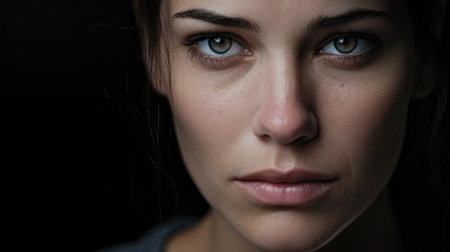 a close up of a personの素材