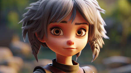 a doll with a wigの素材