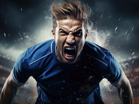 a man with his mouth openの素材