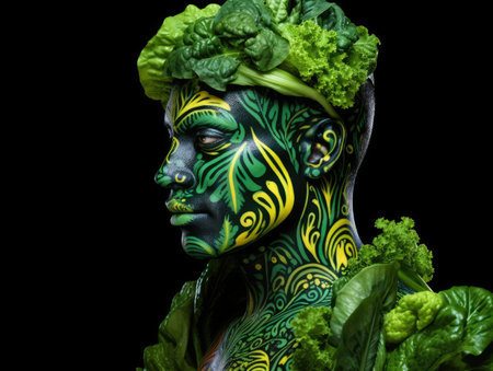 a person with a mask onの素材