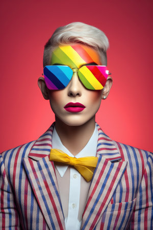 a mannequin wearing sunglassesの素材