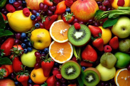 a pile of fruitsの素材
