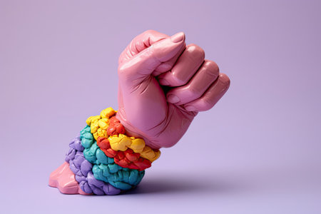 a hand holding a flowerの素材