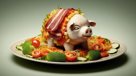 a plate of foodの素材