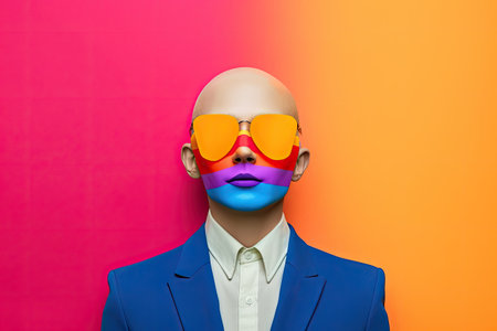 a person wearing a maskの素材