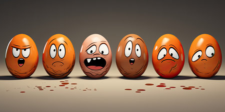 A festive Halloween egg with a pumpkin designの素材