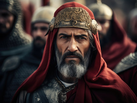 a man wearing a red hatの素材